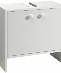 Waschbeckenunterschrank - Weiß - Mit Syphonausschnitt