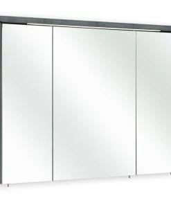 Spiegelschrank - Graphit - LED-Beleuchtung - 75 Cm