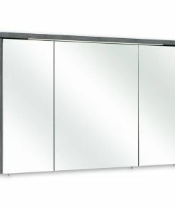 Spiegelschrank - Graphit - LED-Beleuchtung - 115 Cm