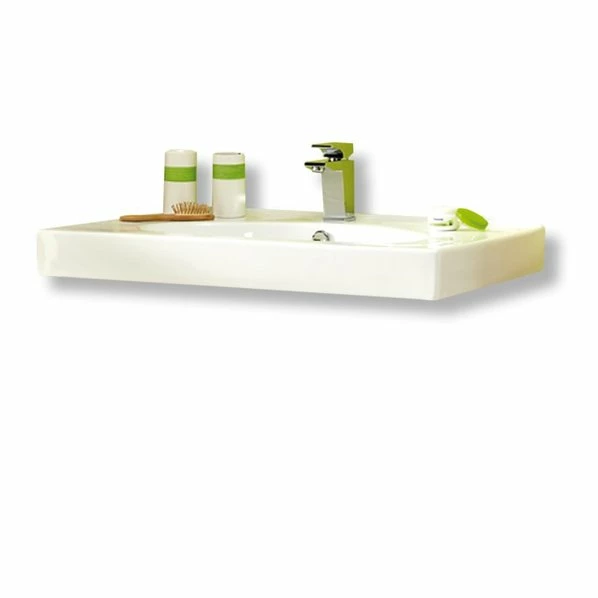 Keramikwaschtisch - Weiß - 80 Cm Breit 3 Keramikwaschtisch - Weiß - 80 Cm Breit