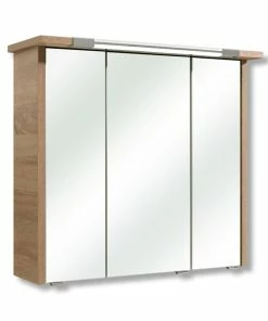 Spiegelschrank - Eiche Natur - 75 Cm Breit