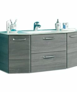 Waschbeckenunterschrank - Graphit - 111 Cm Breit