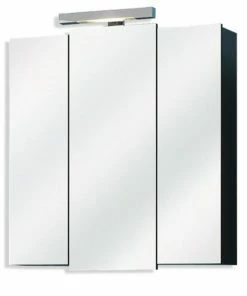 LED-Spiegelschrank - Anthrazit - 68 Cm Breit