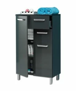 Highboard - Anthrazit-glänzend - 60 Cm Breit