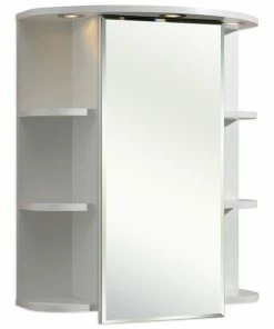 Spiegelschrank - Weiß - Mit Beleuchtung - 60 Cm Breit