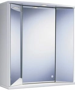 Spiegelschrank - Weiß - Mit Beleuchtung - 65 Cm Breit