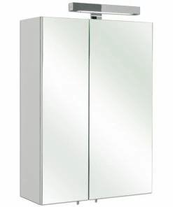 Spiegelschrank - Weiß - Mit Beleuchtung - 50 Cm Breit