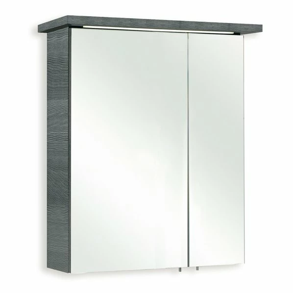Spiegelschrank - Graphit Struktur - 60 Cm 3 Spiegelschrank - Graphit Struktur - 60 Cm