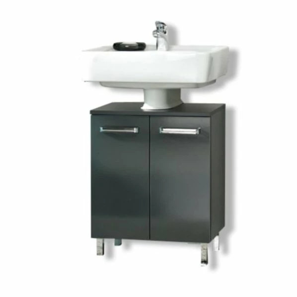 Waschbeckenschrank - Anthrazit - 50 Cm Breit 3 Waschbeckenschrank - Anthrazit - 50 Cm Breit