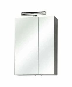 LED-Spiegelschrank - Anthrazit - 50 Cm Breit