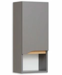 Wandschrank - Quarzgrau-Eiche - 30 Cm