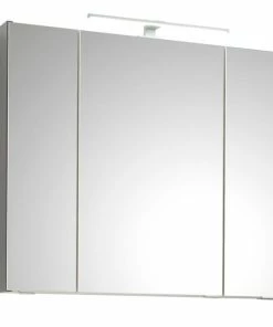 Spiegelschrank - Quarzgrau Matt - Mit Beleuchtung - 80 Cm
