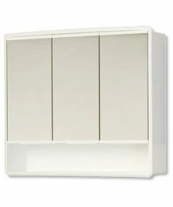 Spiegelschrank - Weiß - 58 Cm Breit