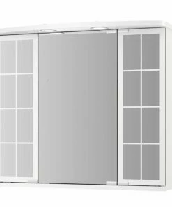 Spiegelschrank - Weiß - 2 LED-Spots - 67 Cm Breit