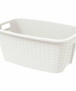 Wäschekorb - Weiß - 35 Liter