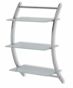 Wandregal - Metall Verchromt - Sicherheitsglas