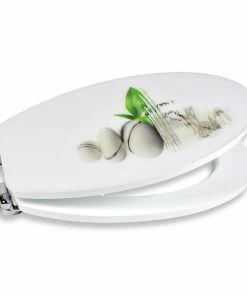 WC-Sitz - Hochglanz - Steine - Mit Absenkautomatik