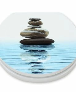 WC-Sitz - Steine - Hochglanz - Absenkautomatik