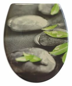 Calimosa WC-Sitz - Grau-grün - Absenkautomatik