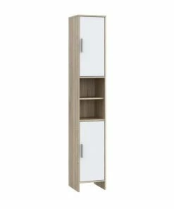 Hochschrank - Sonoma Eiche-weiß - 33 Cm Breit