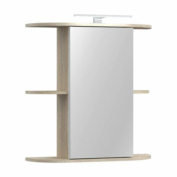 Spiegelschrank - Sonoma Eiche - Mit Beleuchtung 3 Spiegelschrank - Sonoma Eiche - Mit Beleuchtung