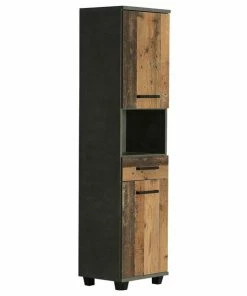 Hochschrank - Old Wood Vintage - Beton - 40 Cm