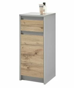 Unterschrank - Wildeiche - Grau - 30 Cm Breit