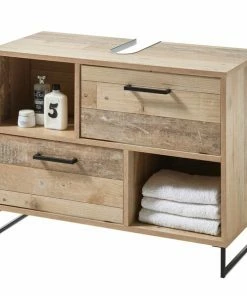 Waschbeckenunterschrank - Old Style Hell - 80 Cm