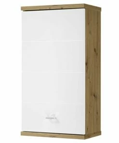 Hängeschrank - Weiß - Artisan Eiche - 38 Cm