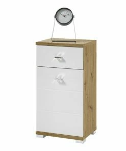 Unterschrank - Weiß - Artisan Eiche - 38 Cm Breit