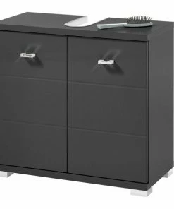 Waschbeckenunterschrank - Anthrazit - 60 Cm
