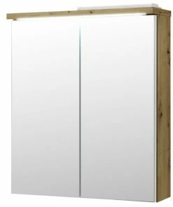 Spiegelschrank - Artisan Eiche - Mit LED-Beleuchtung