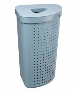 Eck-Wäschebox - Faded Denim - Kunststoff - 62 Liter