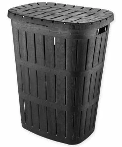 Wäschetonne - Kunststoff - Schwarz - 62 Liter