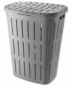 Wäschetonne - Kunststoff - Grau - 62 Liter