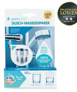 PUREGREEN Wassersparer - Duschaufsatz - Chromfarbig