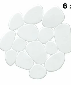 Kleine Wolke 6er Set-Anti-Rutsch-Sticker - Rauchgrau - Steinoptik