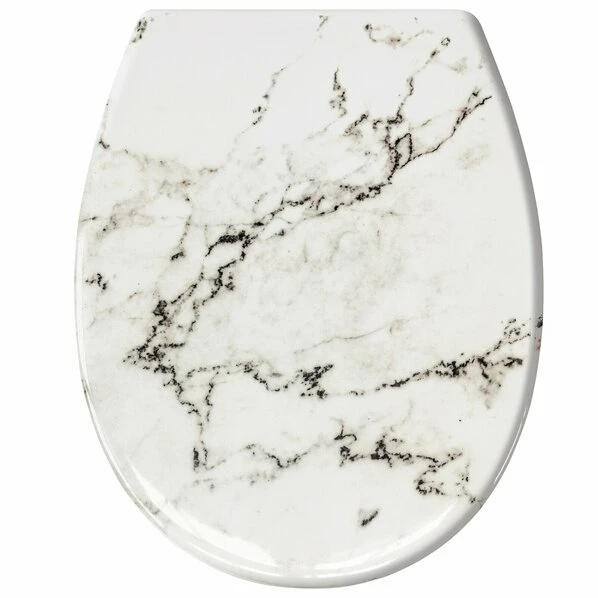 WC-Sitz - Weiß - Marmor-Optik 3 WC-Sitz - Weiß - Marmor-Optik