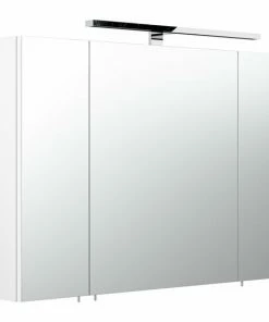 Spiegelschrank MULTI-USE - Weiß - LED-Beleuchtung - 3-türig