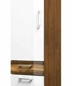 Hänge-Hochschrank RIMA - Walnuss-weiß - 40 Cm