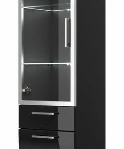 Hänge-Hochschrank RIMA - Anthrazit - Glastür