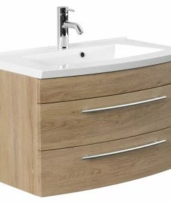 Waschtisch RIMA - Eiche Hell - Mit Waschbecken - 82 Cm