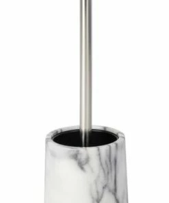 WENKO WC-Garnitur ONYX - Weiß - Marmor