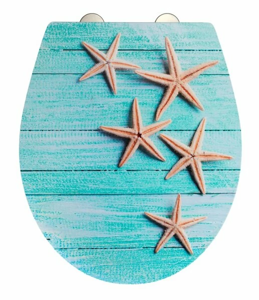 WENKO WC-Sitz MEDIASTER - Seesterne - Absenkautomatik 3 WENKO WC-Sitz MEDIASTER - Seesterne - Absenkautomatik