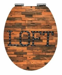 WENKO WC-Sitz LOFT - Holz-Optik - Absenkautomatik