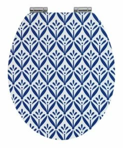 WENKO WC-Sitz LORCA - Blau-weiß - Absenkautomatik