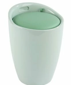 WENKO Wäschesammler Und Hocker - Mint - 50 Cm Hoch