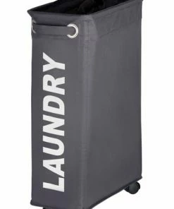 WENKO Wäschesammler CORNO - Grau - 43 Liter