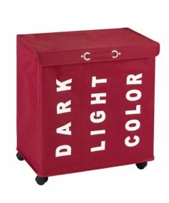 WENKO Wäschesammler - Rot - 116 Liter