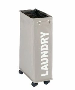 WENKO Wäschesammler CORONO - Taupe - 43 Liter